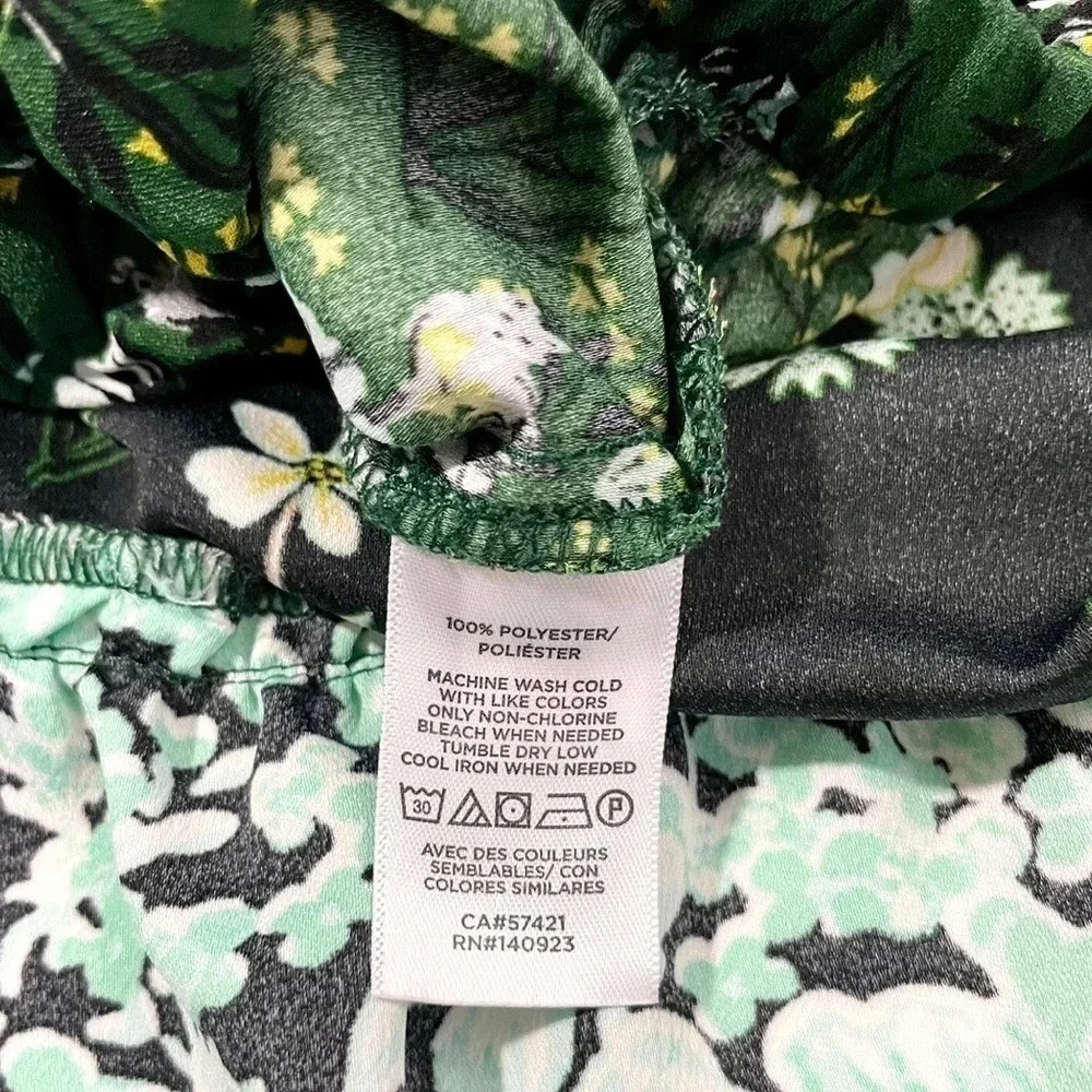 LOFT Floral Fox Midi Mixed Print Tiered Skirt - Picture 3 of 4